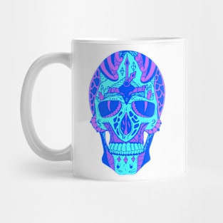 Blue Time Skull Mug